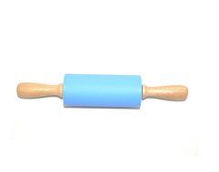 Remeel Silicone Rolling Pin Non-stick Surface Wooden Handle (Kid, Blue) N2