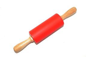 Remeel Silicone Rolling Pin Non-stick Surface Wooden Handle (Kid, Blue) N4