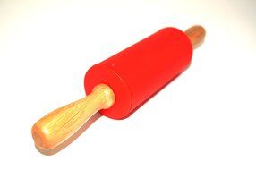 Remeel Silicone Rolling Pin Non-stick Surface Wooden Handle (Kid, Blue) N6