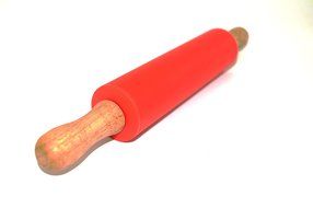 Remeel Silicone Rolling Pin Non-stick Surface Wooden Handle (Kid, Blue) N15