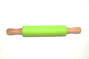 Remeel Silicone Rolling Pin Non-stick Surface Wooden Handle (Kid, Blue) N17