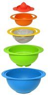 Gourmet Home Products 5 Piece Polypropylene Preparation Set with Juicer, Light Blue N2