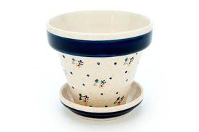 Polish Pottery Country Meadow Medium Flower Pot