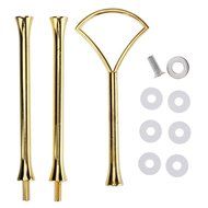 Wowlife 3 Tier Metal Fan Shape Cake Pastry Stands Fittings Hardware Holder Rods Fruit Candy Desserts Heavy Plate... N2