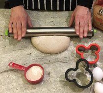 Chef O&#039; Gadgets Stainless Steel Rolling Pin w/ 3 Adjustable Discs: French Style Baking Rod: Freezer Safe Non Stick... N5