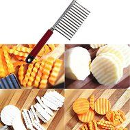 Generic Stainless Steel Potato Chip Vegetable Crinkle Wavy Cutter Blade Slicer