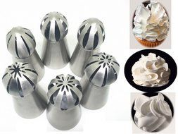 Joinor NEW Version 6pcs Set Sphere Ball Tips Russian Icing Piping Nozzles Tips Pastry Cake Fondant Cupcake Buttercream...
