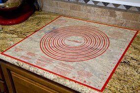 Ambrosial Silicone, Non-slip, 24x24 Inch Extra Large Mat, for Pastry, Dough, Pie Crust, with Measurements, Marshmallow... N3