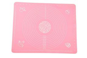 Soled Large Massive Pastry Fondant Silicone Work Rolling Baking Mat with Measurements (BLUE, 1) N2