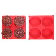Silicone Burger Master 4 in 1 - Stuffed Burger Press Patty Maker Non-stick Freezer Storage Container, Circular... N3