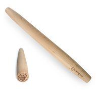 French Rolling Pin. Tapered Solid Wood Hand Crafted Design. Perfect for Pie, Pastry &amp; Pizza Dough.