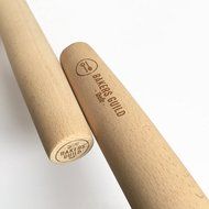 French Rolling Pin. Tapered Solid Wood Hand Crafted Design. Perfect for Pie, Pastry &amp; Pizza Dough. N3