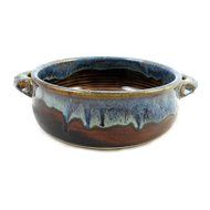 Stoneware 1.5-quart Baking Dish, Handmade Pottery, Earthy Blue Color