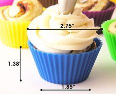 Eve Baking Cups Reusable Silicone Round Baking Cup 24pcs with Recipe e-Book N5