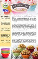 Eve Baking Cups Reusable Silicone Round Baking Cup 24pcs with Recipe e-Book N14