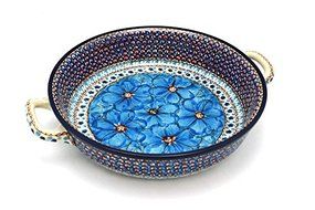 Polish Pottery Baker - Round with Handles - Large - Unikat Signature U408C