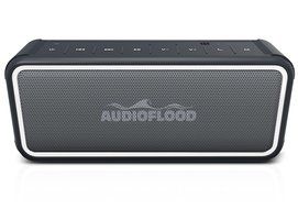 AudioFlood Gray Poolside Waterproof Bluetooth 10 Watt Speaker and Powerbank