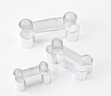 Fox Run 3 pc Dog Bones Stainless Steel Cookie Cutter Set - Biscuit Pastry Mold