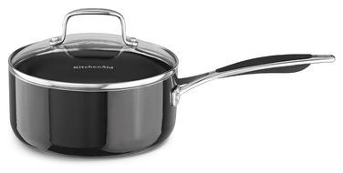 KitchenAid KCA60LCOB Aluminum Nonstick 6.0-Quart Low Casserole with Lid Cookware - Onyx Black N9