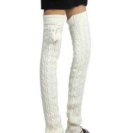 Ieasysexy Women Ladies Winter Fashion Leg Warmers Stocking Knit Thick Long Socks Lady Knit Crochet Legging Best...