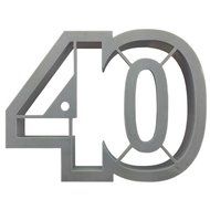 Number 40 Plastic Cookie Cutter 4