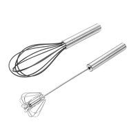 Chefaith 12&quot; Food-Grade Silicone Wired Balloon Whisk [Wooden Handle for Nice Grip] + 3&quot; Mini Whisk as Bonus -... N9