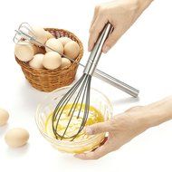 Chefaith 12&quot; Food-Grade Silicone Wired Balloon Whisk [Wooden Handle for Nice Grip] + 3&quot; Mini Whisk as Bonus -... N11