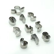 Number Cookie Cutter Set, 10 Pcs Stainless Steel Cookie Cutter Mold Tool, Craft Cutters