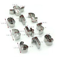 Number Cookie Cutter Set, 10 Pcs Stainless Steel Cookie Cutter Mold Tool, Craft Cutters N3