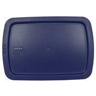 Pyrex C-233-PC Easy Grab Blue Rectangle Plastic Lid for 9&quot; X 13&quot; Oblong Baking Dish (2 Pack) N2