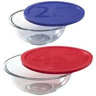 Pyrex Prepware 4-Quart Rimmed Mixing Bowl, Clear