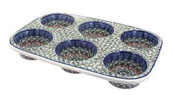 Polish Pottery Athena Muffin Pan