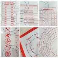 Homankit Silicone Pastry Mat with Measurements, 15-3/4" x 23-5/8" Non-stick Cookie Sheet to Countertop for Rolling... N2