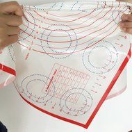 Homankit Silicone Pastry Mat with Measurements, 15-3/4" x 23-5/8" Non-stick Cookie Sheet to Countertop for Rolling... N5