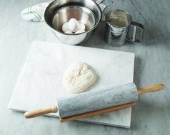 Fox Run Marble Pastry Board, Black, 12 x 16-inches N4