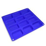 Silicone Baking Molds From BakeStar - 12 Cup Rectangle Shape - Super Premium Quality
