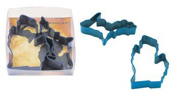 R &amp; M Industries Michigan Theme Cookie Cutters (Set of 2), Multicolor