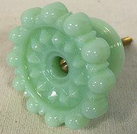 Glass Knob Drawer Pull Handle - American Made (Jade)