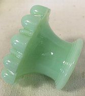 Glass Knob Drawer Pull Handle - American Made (Jade) N2