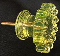 Glass Knob Drawer Pull Handle - American Made (Jade) N8