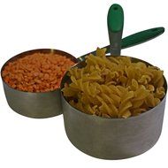 Measuring Cups - Metal Set with Engraved Standard and Metric Measurements - FREE Baking eBook N3