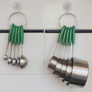 Measuring Cups - Metal Set with Engraved Standard and Metric Measurements - FREE Baking eBook N5