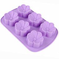 Always Your Chef 6-Cavity Silicone Baking Cups, Candy Molds &amp; Chocolates Molds &amp; Ice Cube Trays, Flowers Shaped...