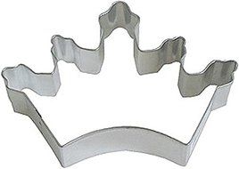 Crown Cookie Cutter, 3.5 inches wide and 2.5 inches tall