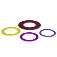 Eco-Friendly Silicone Rolling Pin Rings--4 set of 2 Band Set; Stretch Design; Guaranteed to Fit Standard Rolling... N7