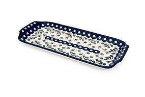 Polish Pottery Alyce Bread Tray with Handles