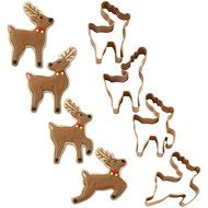 Wilton 2308-5075 4-Piece Christmas Reindeer Metal Cookie Cutter Set, Small N3