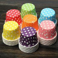 Af Kitchen : 100pcs Colorful Paper Cupcake Liners Muffin Cases Greaseproof Dessert Baking Cups N5