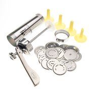 Cookie Press Kit &ndash; Stainless Steel Biscuit Press Set Includes 20 Discs &amp; 4 Icing Tips. DKST Kitchen&rsquo;s Best Christmas... N5