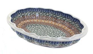 Polish Pottery Athena Scallop Baking Dish